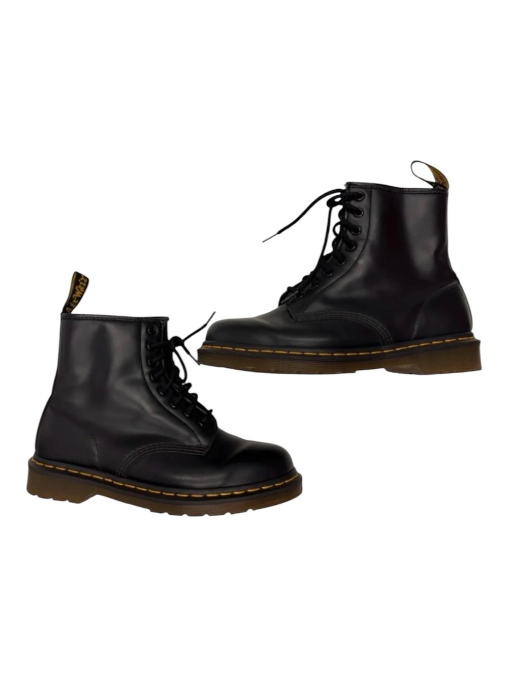 Dr. Martens Mens Sz 10 Women’s Sz 11.5 Black Leather Boots EUC